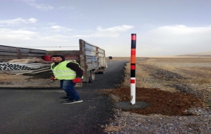 Büyükşehir’den Kar Direği Ve Tabela Çalışması
