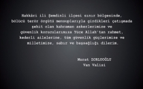 Vali Zorluoğlu, Hakkari Şehitleri İçin Taziye Mesajı Yayınladı
